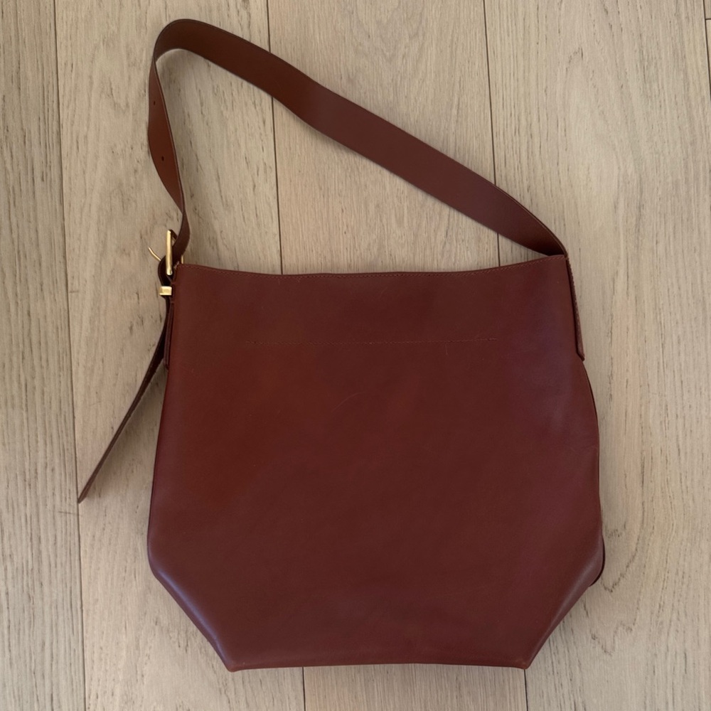 Madewell Brown Leather Bucket Bag - Picture 2 of 7